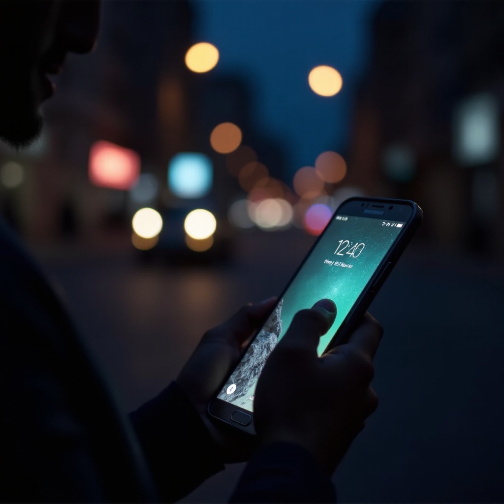 サムスンの携帯電話でナイトモード